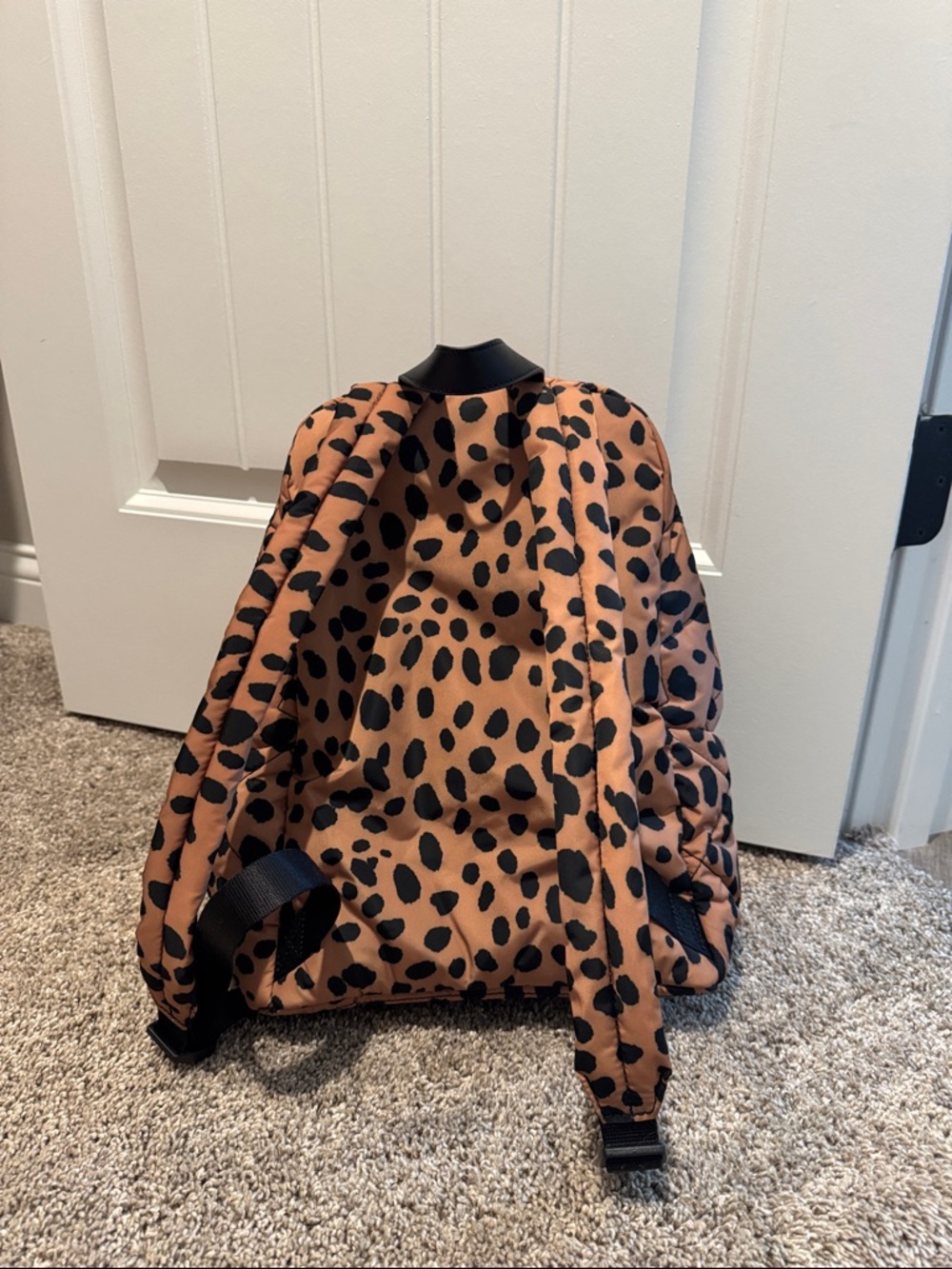 Marc Jacobs Quilted Leopard-Print Backpack in Tan and Black - Picture 4 of 5